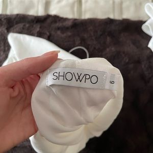 Showpo white slip dress